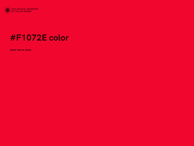 #F1072E color image