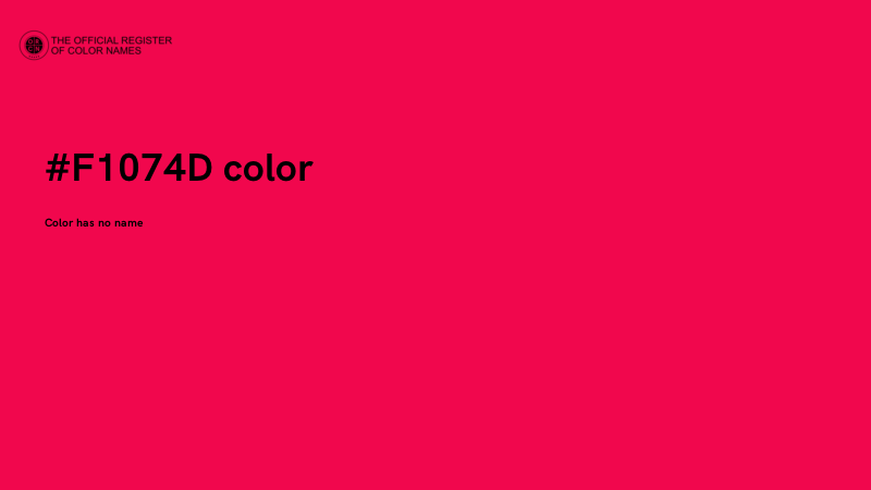 #F1074D color image