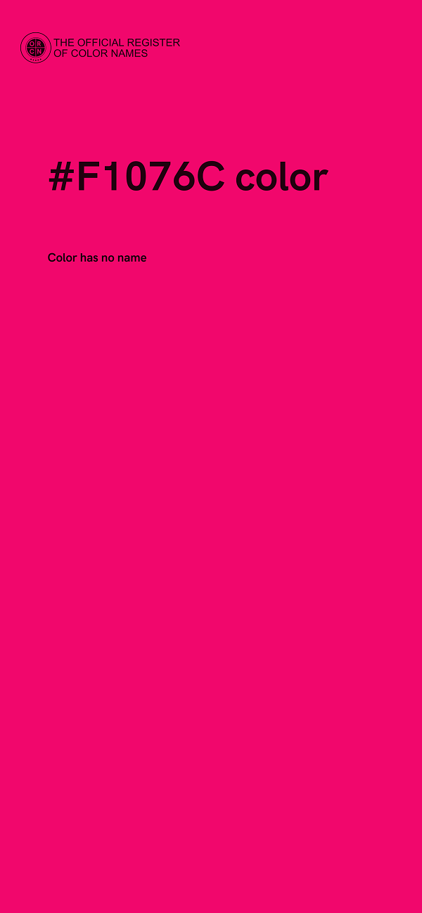 #F1076C color image