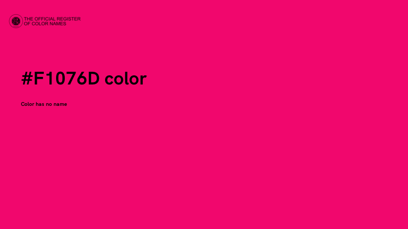#F1076D color image