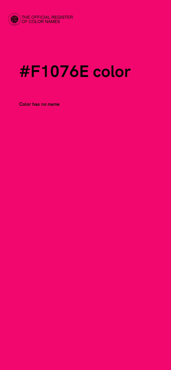 #F1076E color image