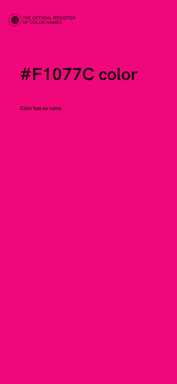 #F1077C color image