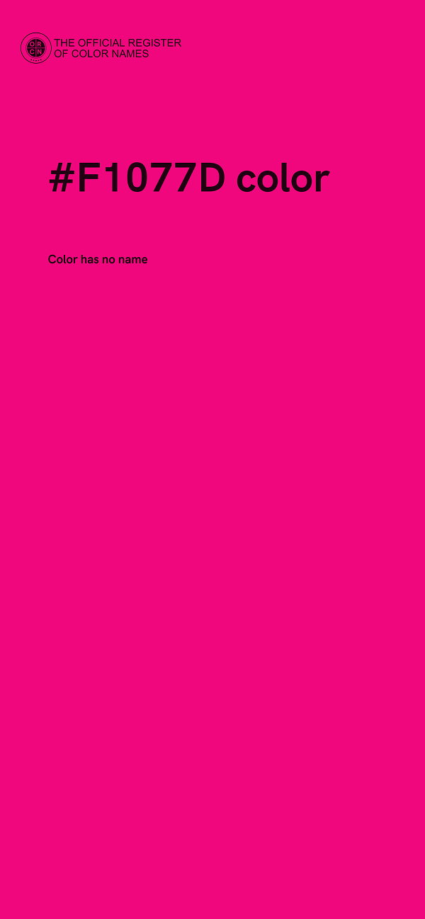 #F1077D color image