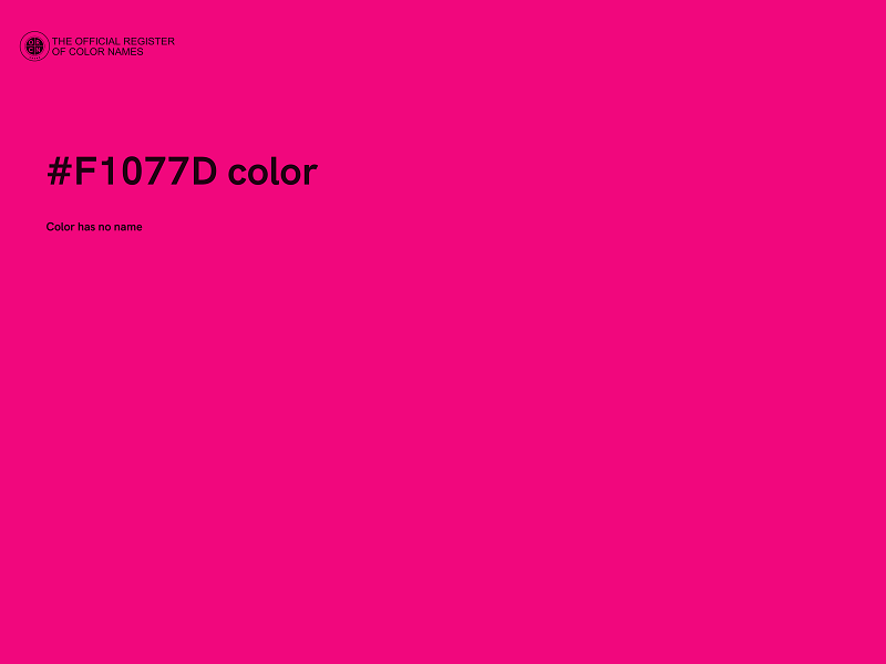 #F1077D color image