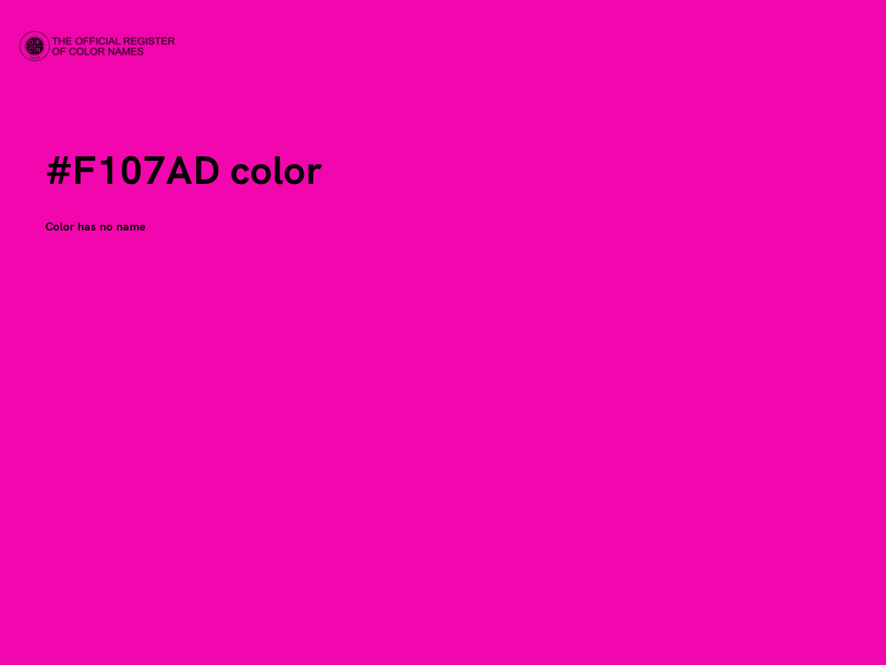 #F107AD color image