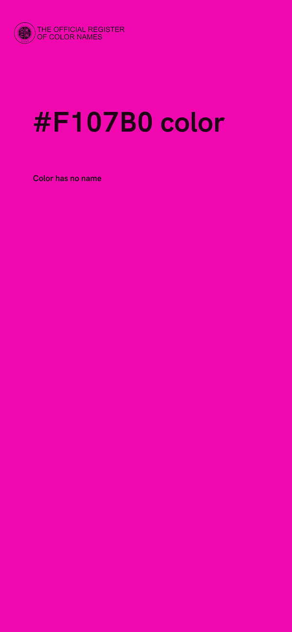 #F107B0 color image