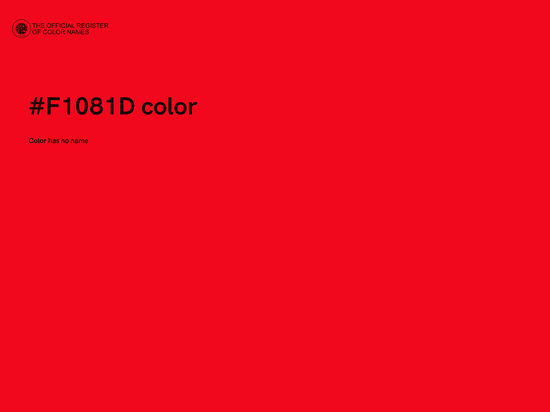 #F1081D color image