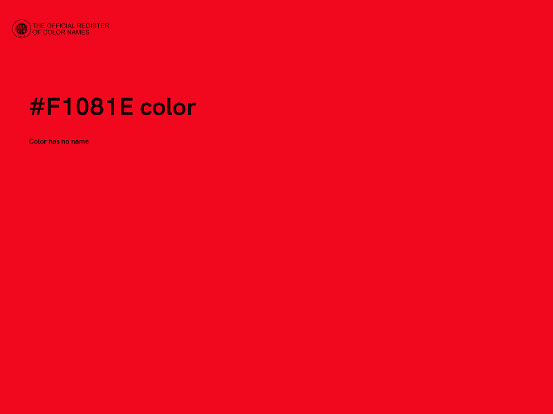 #F1081E color image