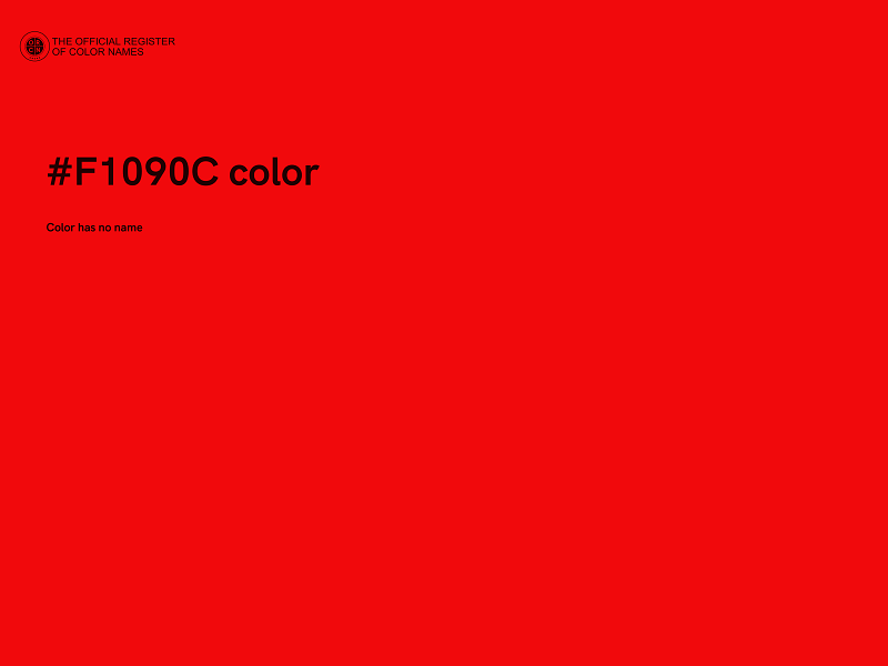 #F1090C color image