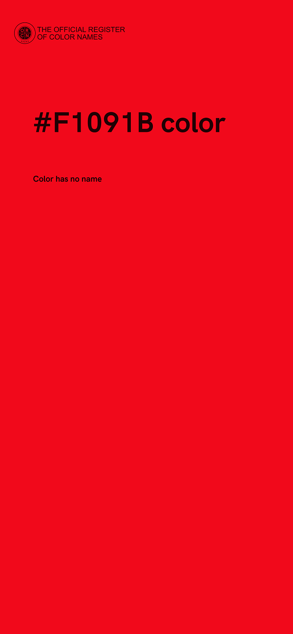 #F1091B color image