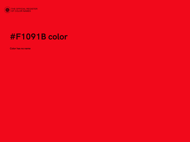 #F1091B color image
