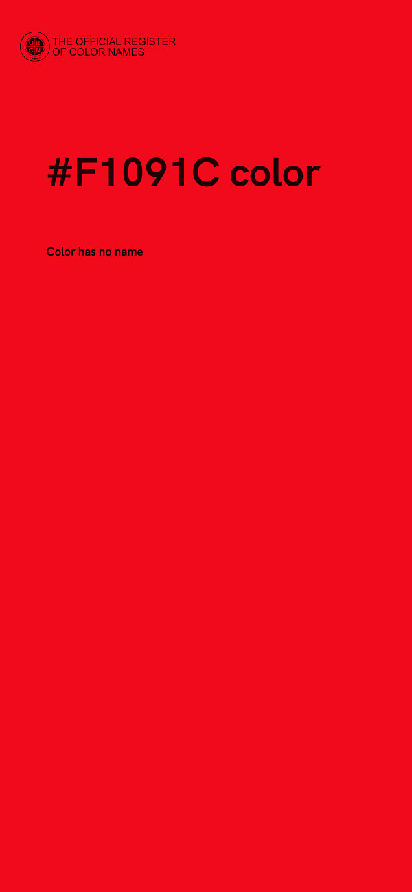 #F1091C color image
