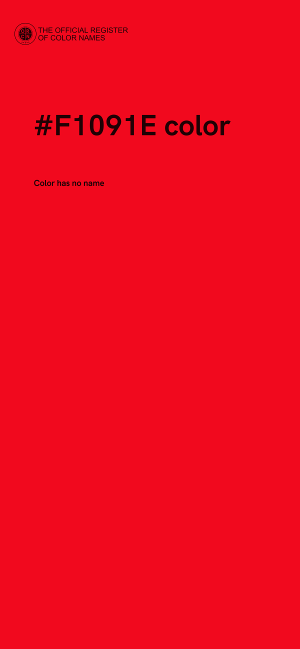 #F1091E color image