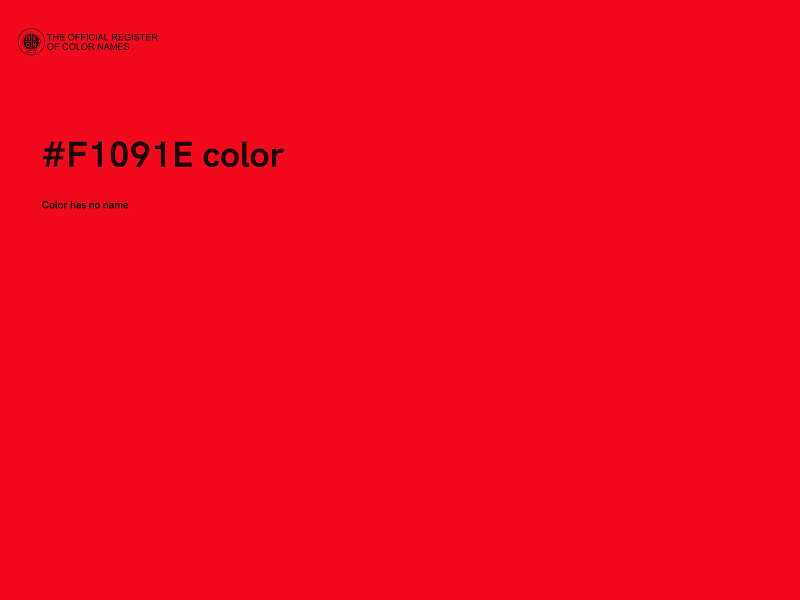 #F1091E color image