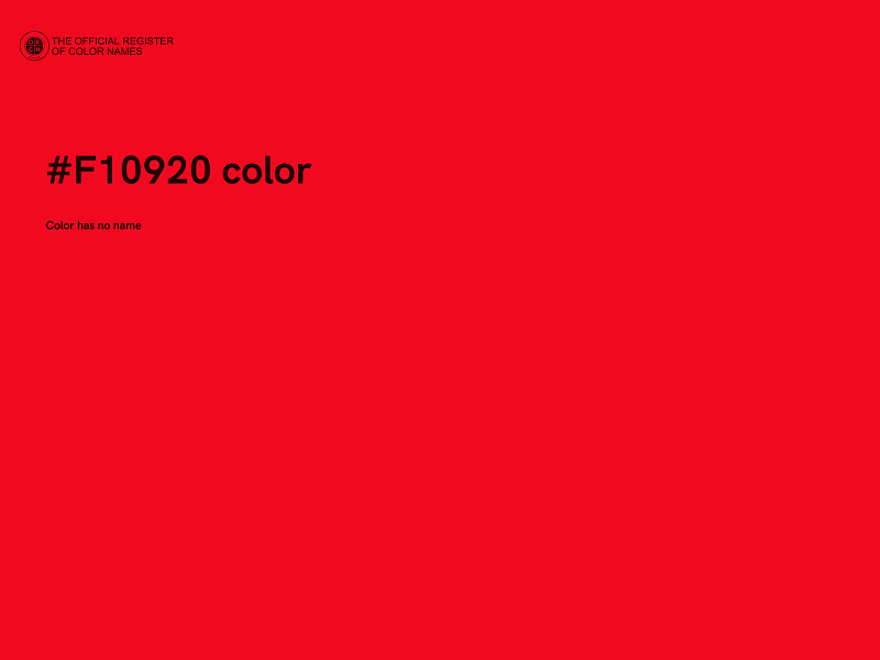 #F10920 color image