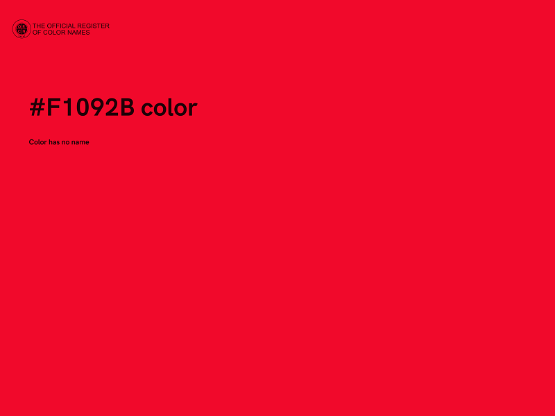 #F1092B color image
