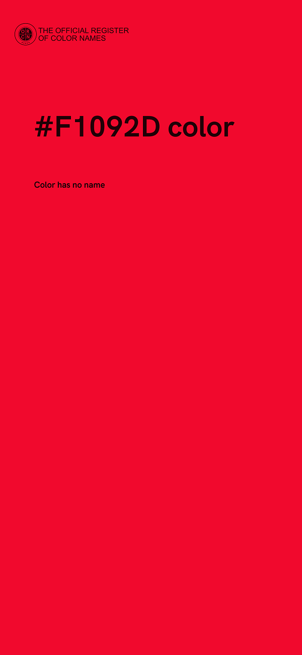 #F1092D color image