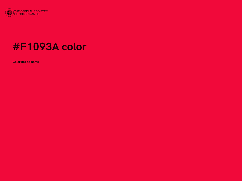 #F1093A color image