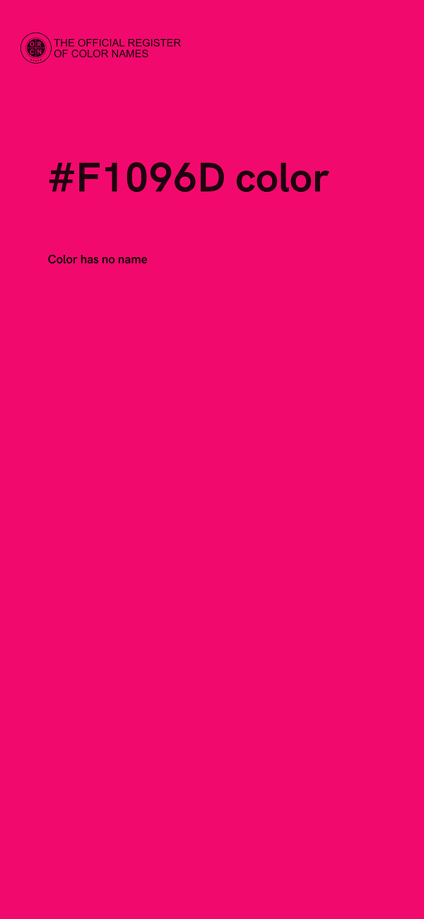 #F1096D color image