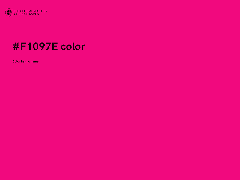 #F1097E color image
