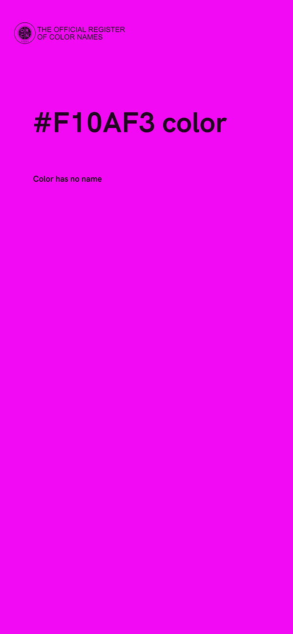 #F10AF3 color image