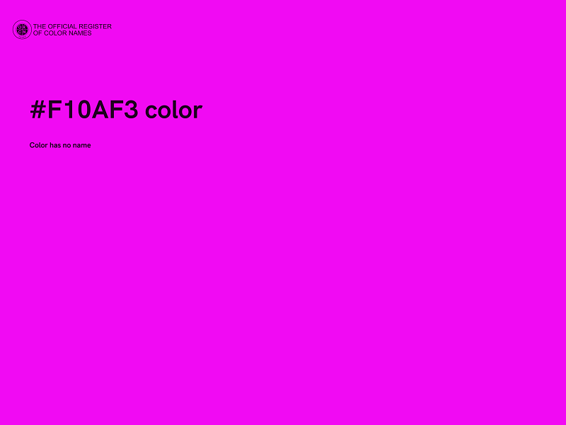 #F10AF3 color image