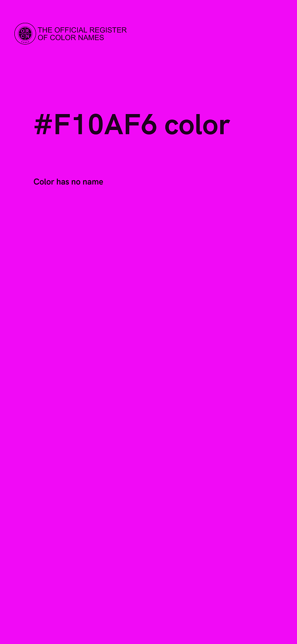 #F10AF6 color image