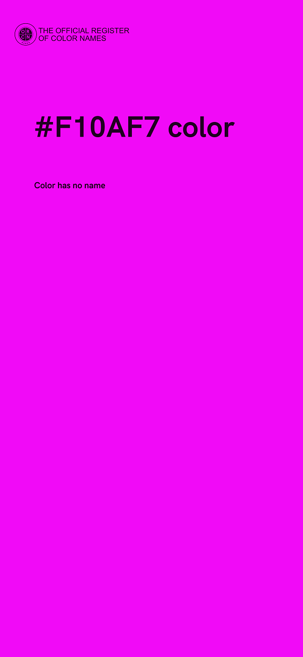 #F10AF7 color image