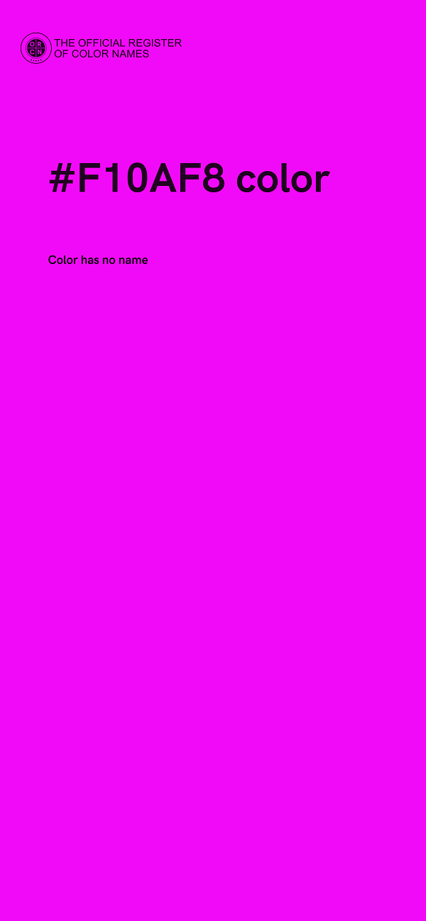 #F10AF8 color image