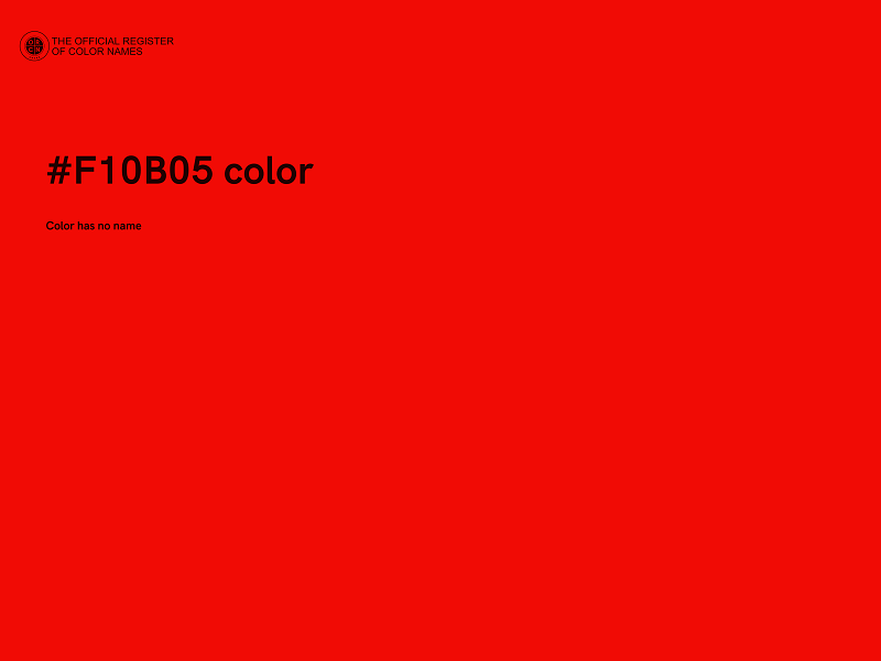 #F10B05 color image