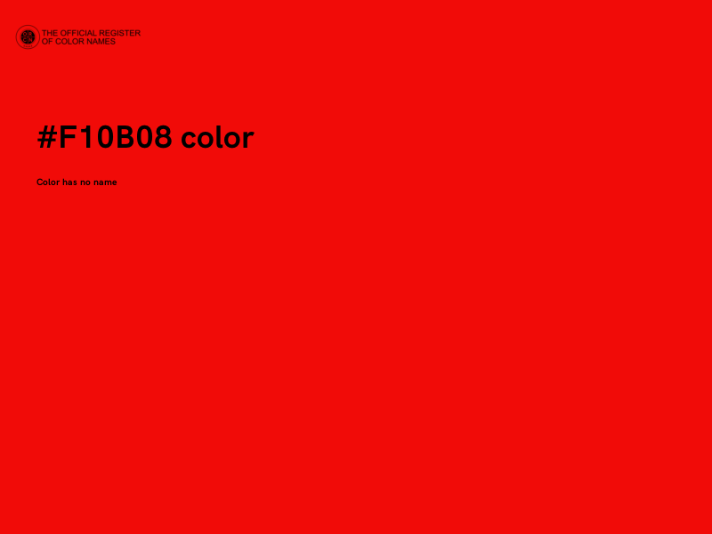 #F10B08 color image