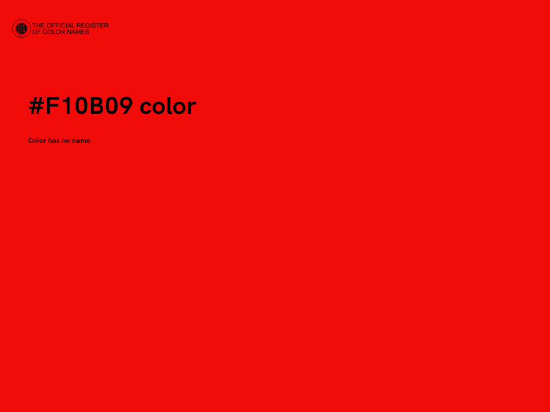 #F10B09 color image