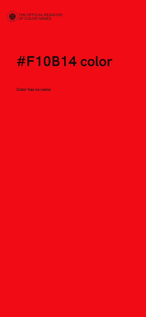 #F10B14 color image