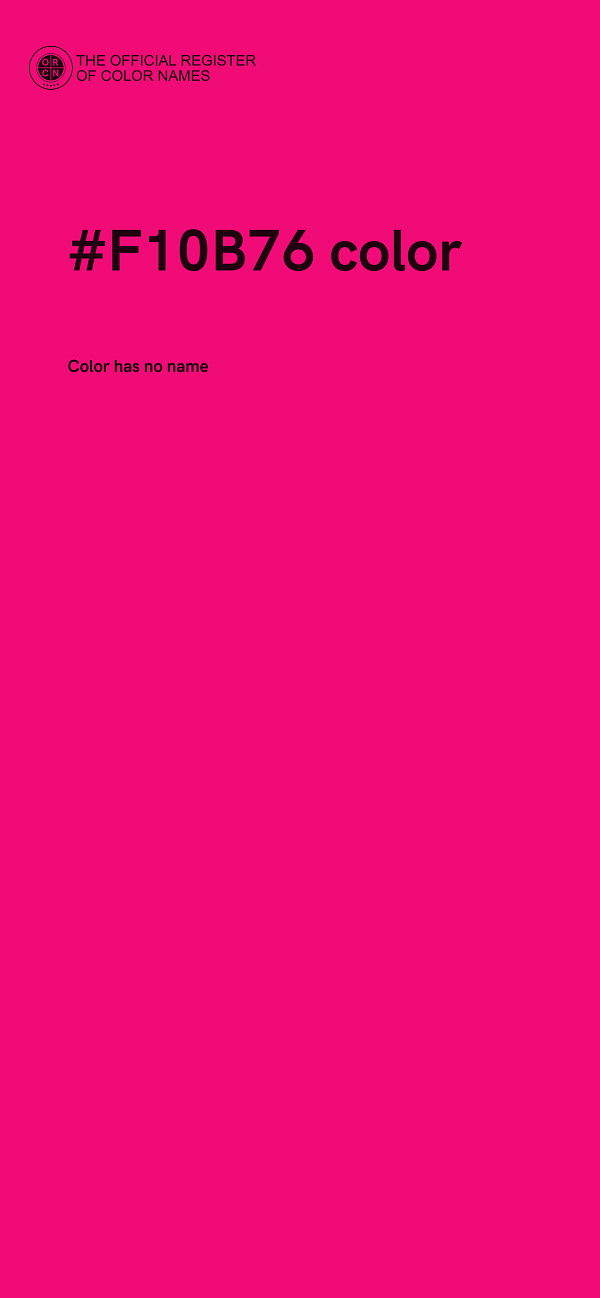 #F10B76 color image