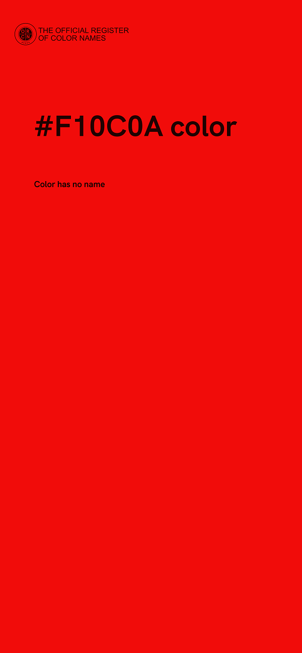 #F10C0A color image