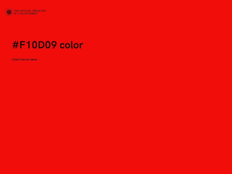 #F10D09 color image