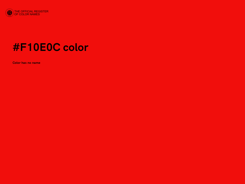 #F10E0C color image