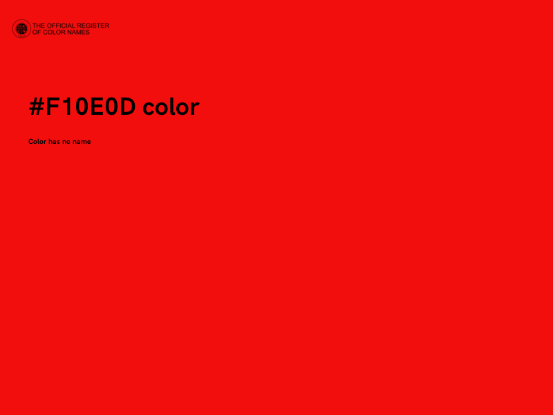 #F10E0D color image