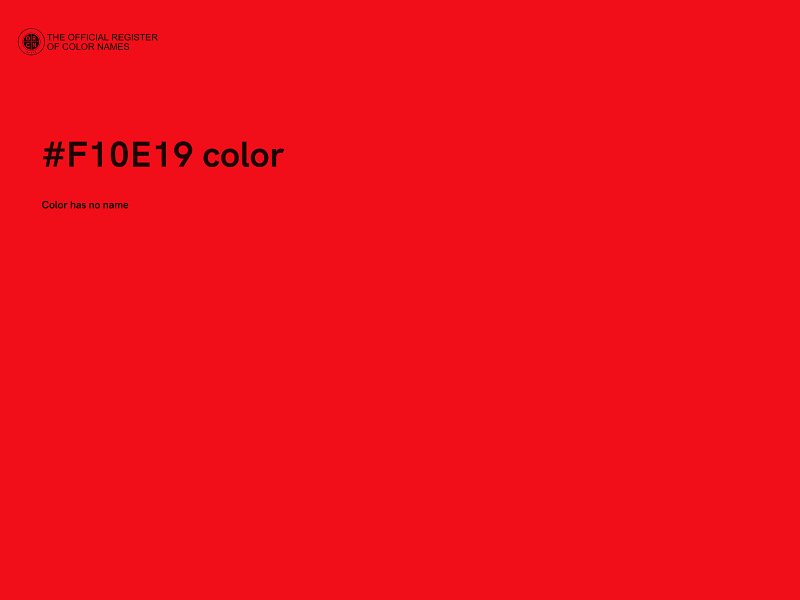 #F10E19 color image