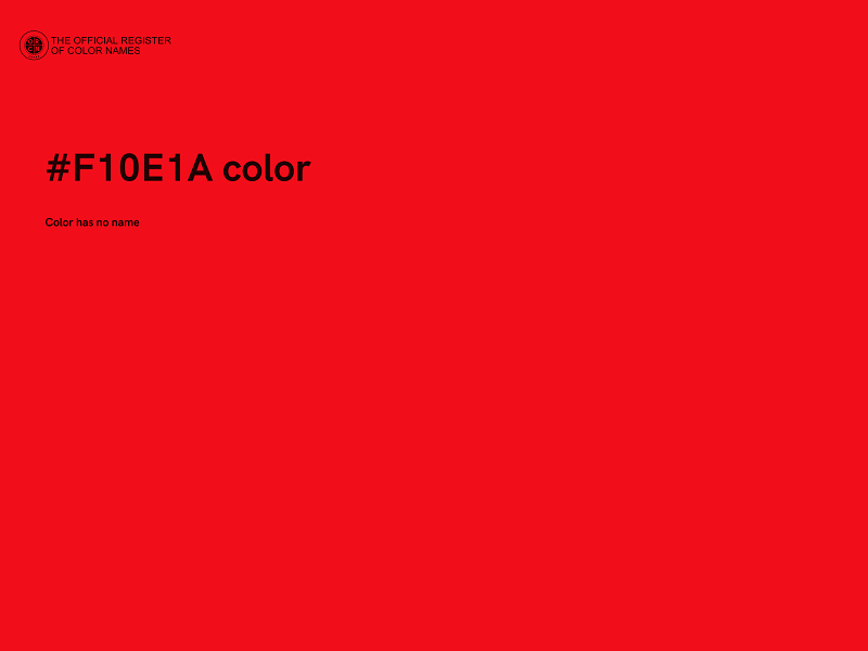 #F10E1A color image