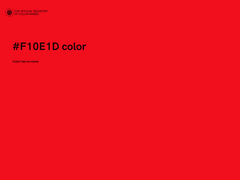 #F10E1D color image