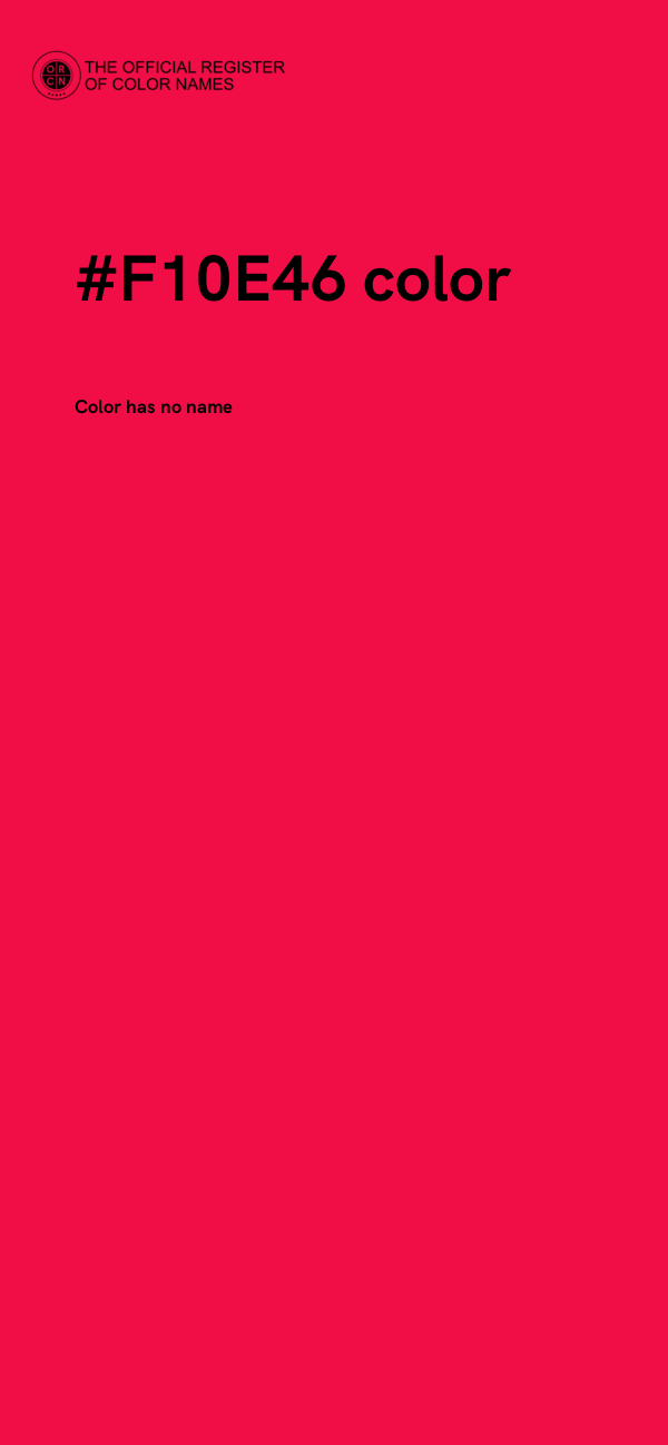 #F10E46 color image