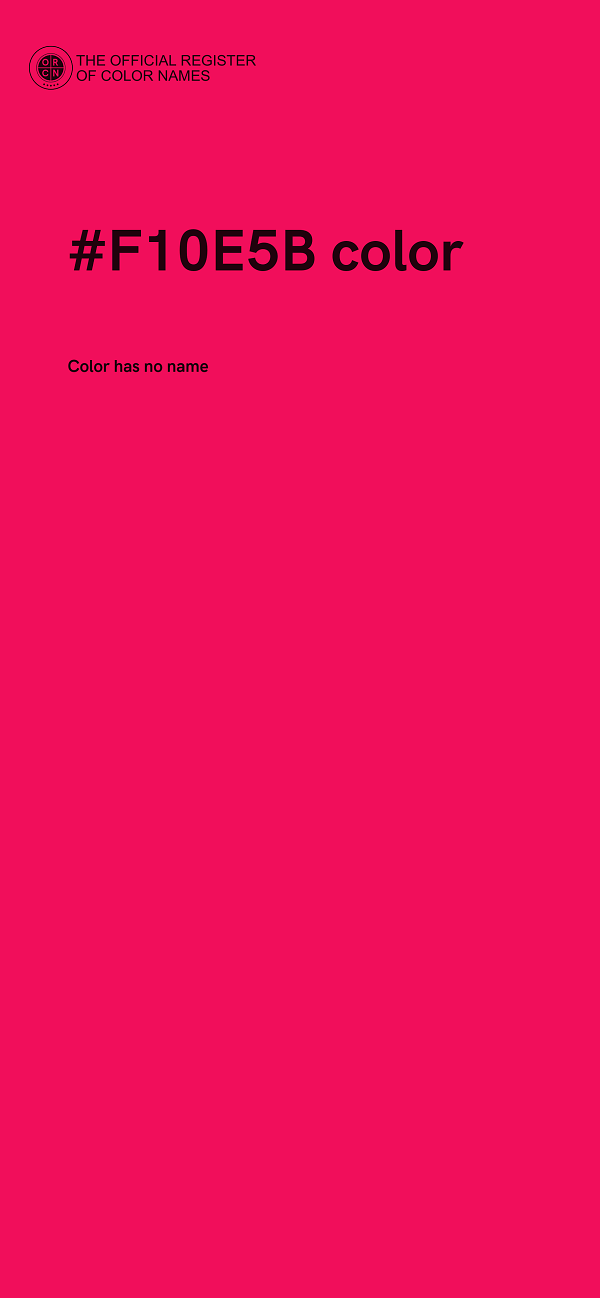 #F10E5B color image