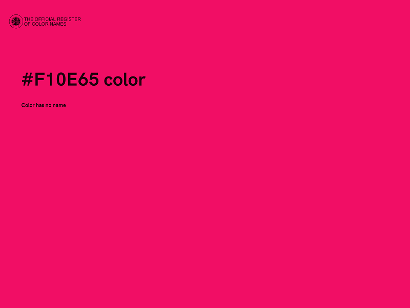 #F10E65 color image