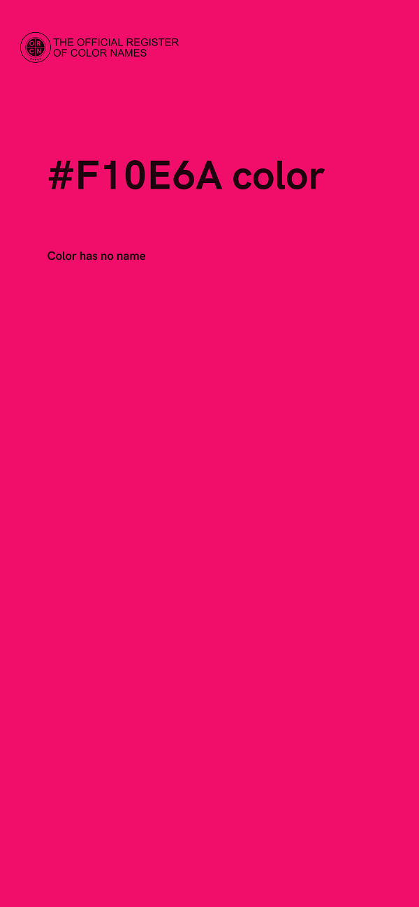 #F10E6A color image