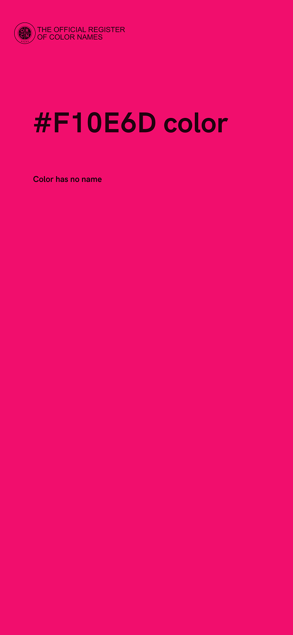 #F10E6D color image