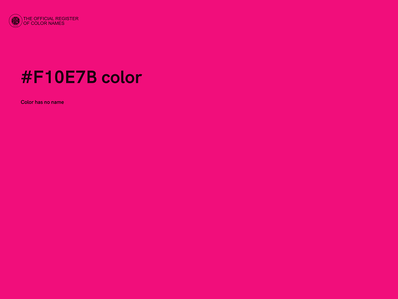 #F10E7B color image