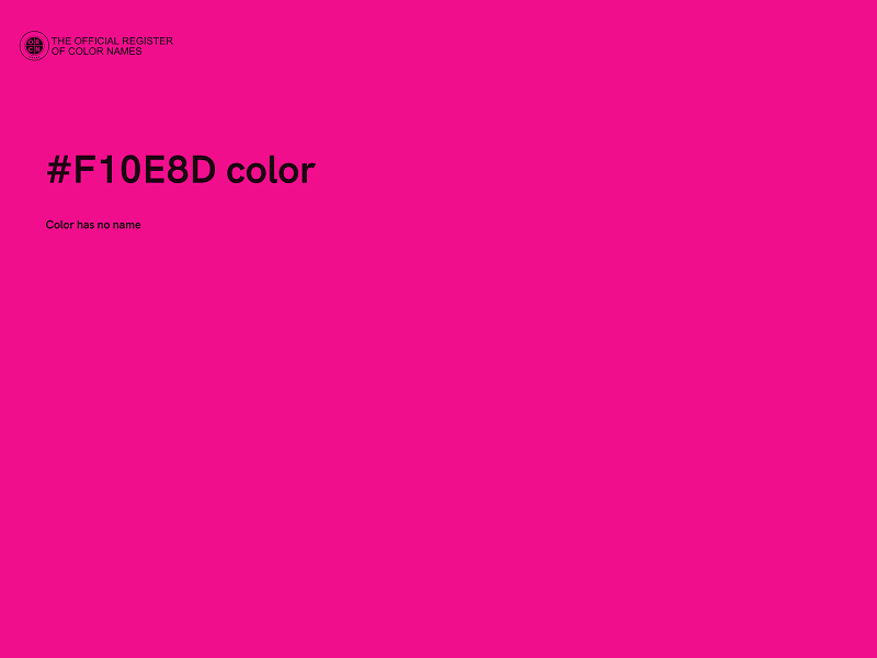 #F10E8D color image