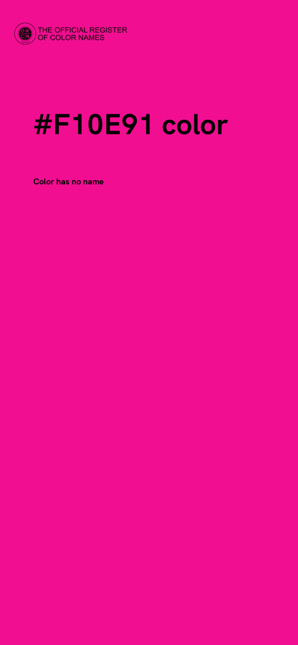 #F10E91 color image