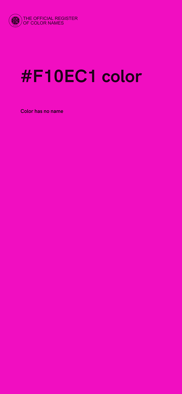 #F10EC1 color image